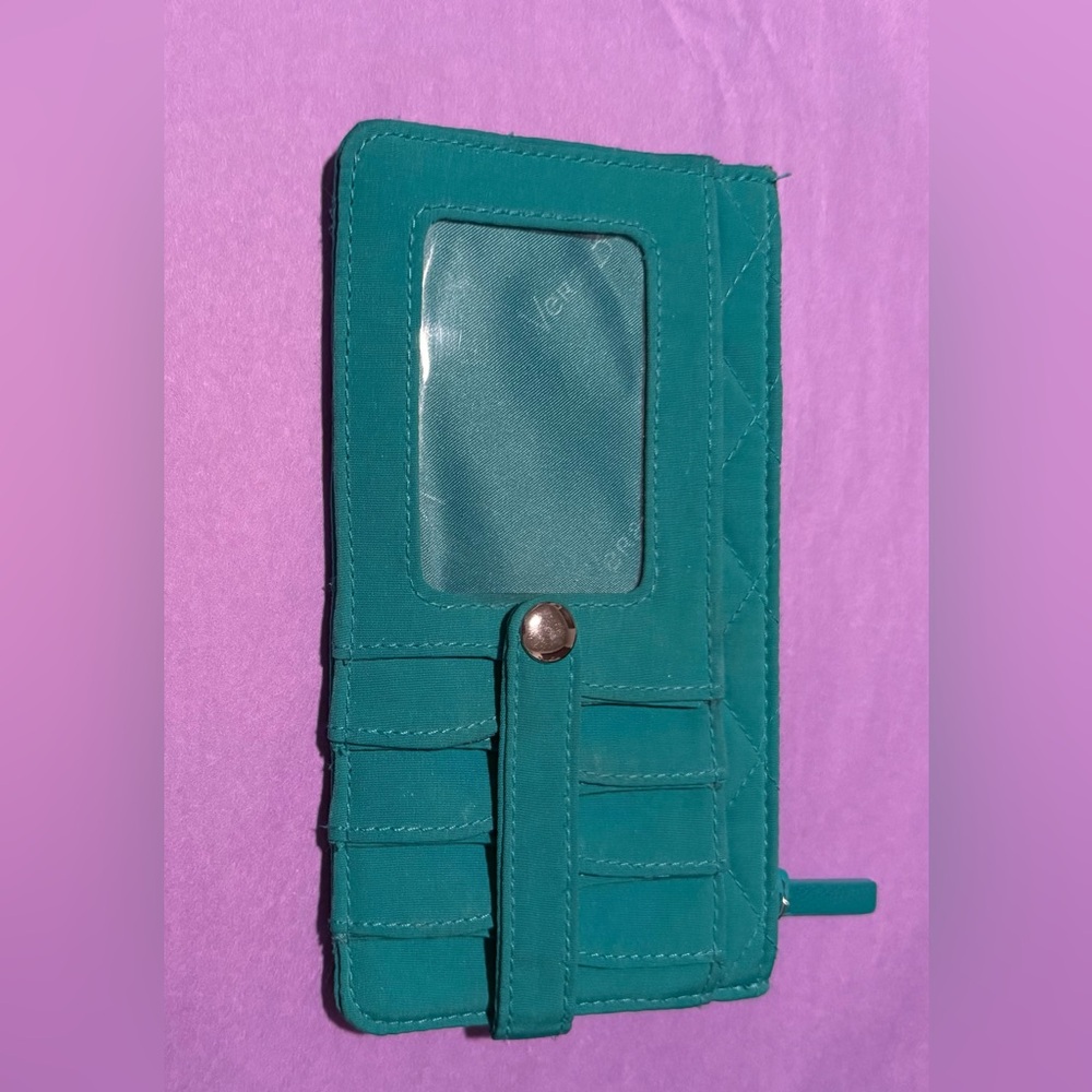 Vera Bradley Ultimate Card Case Wallet. Peacock. EUC